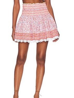 Poupette St Barth cotton floral skirt